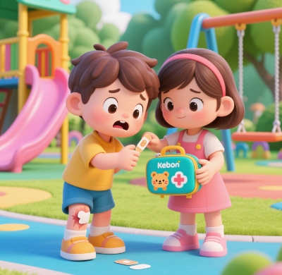 子供向けの応急処置キット：楽しいデザインと機能的なデザイン
